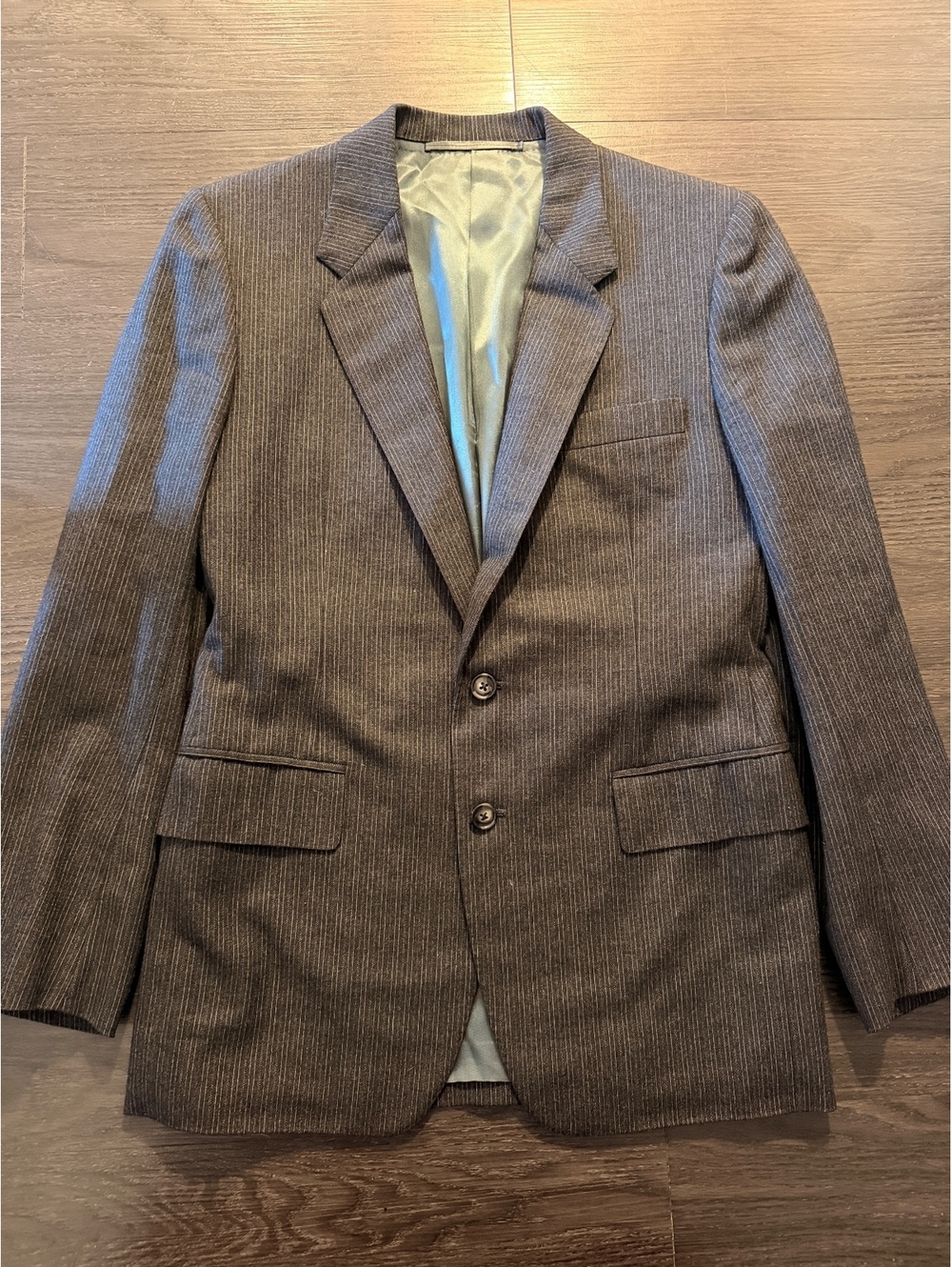 VTG Golden Fox Mink Cashmere Pinstripe Blazer